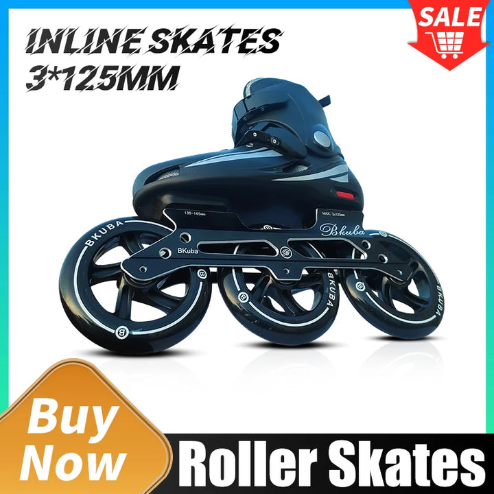"Inline Roller Skates 125mm Shoes With Wheels Professional Adult Speed 3 Wheel for Skating Sneakers 35-46 Skate Roll: High-performance inline skates with 125mm wheels. Ideal for adults. Explore now!"